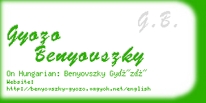 gyozo benyovszky business card